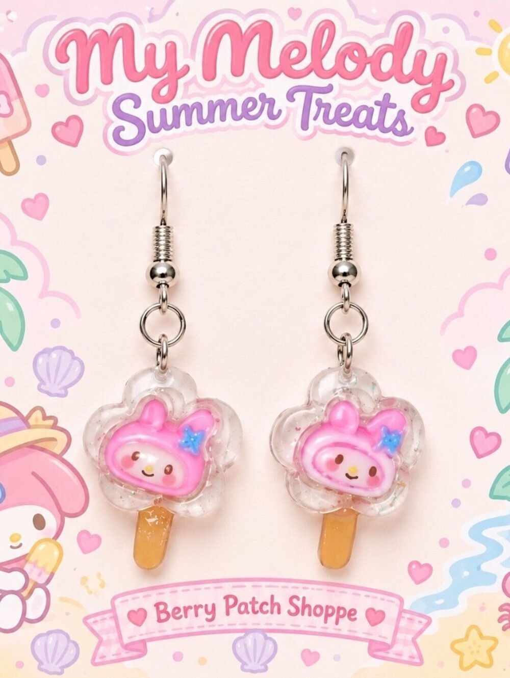 Sanrio Hello Kitty My Melody Flower Earrings